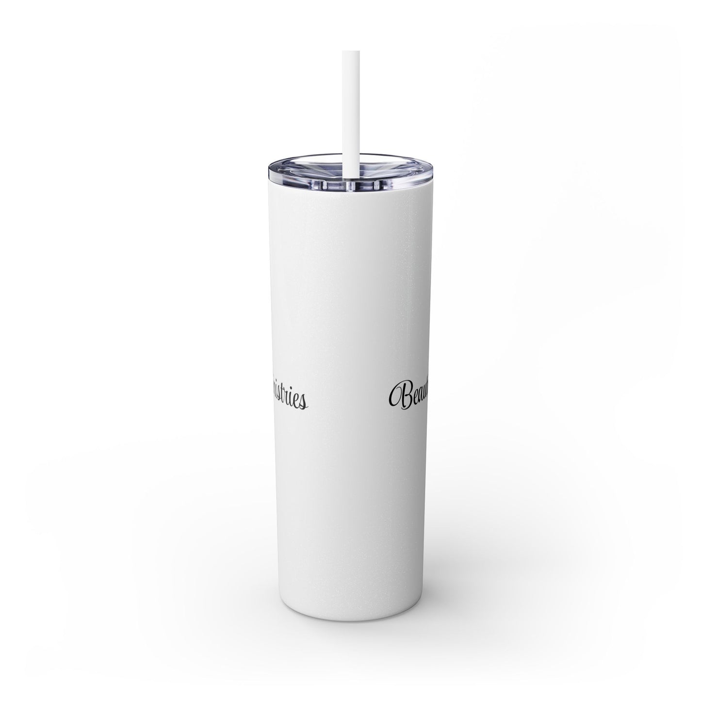 Tumbler - Drinking Water and Minding God's Business - 20oz Skinny Tumbler with Straw
